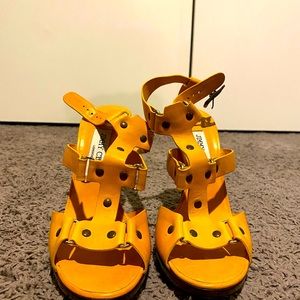 Jimmy Choo high heel sandal.